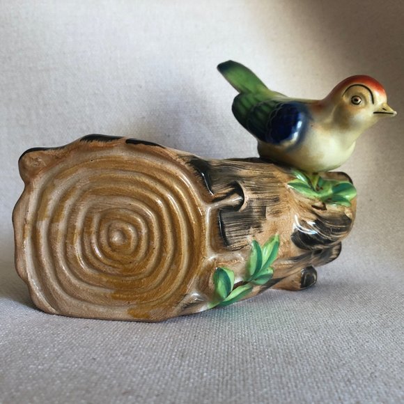 Other - Vintage Planter Bird on a Log 1950's